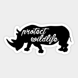 protect wildlife - rhino Sticker
